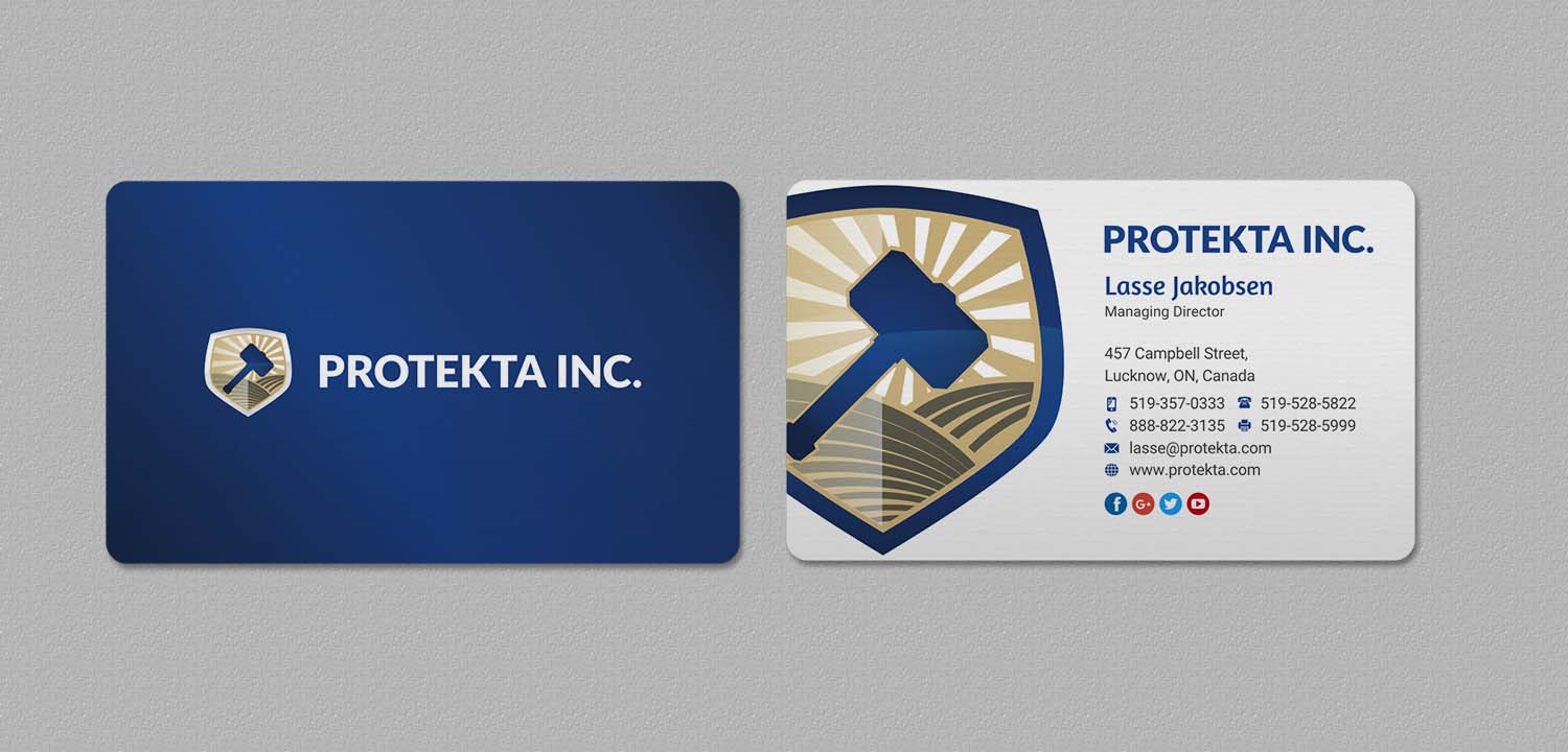 Business Card Design by INDIAN_Ashok for Protekta Inc. | Design #19164462