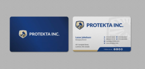 Business Card Design by INDIAN_Ashok for Protekta Inc. | Design: #19164467