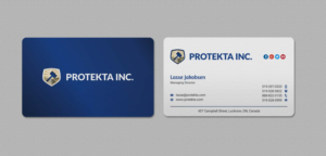 Business Card Design by INDIAN_Ashok for Protekta Inc. | Design: #19164470