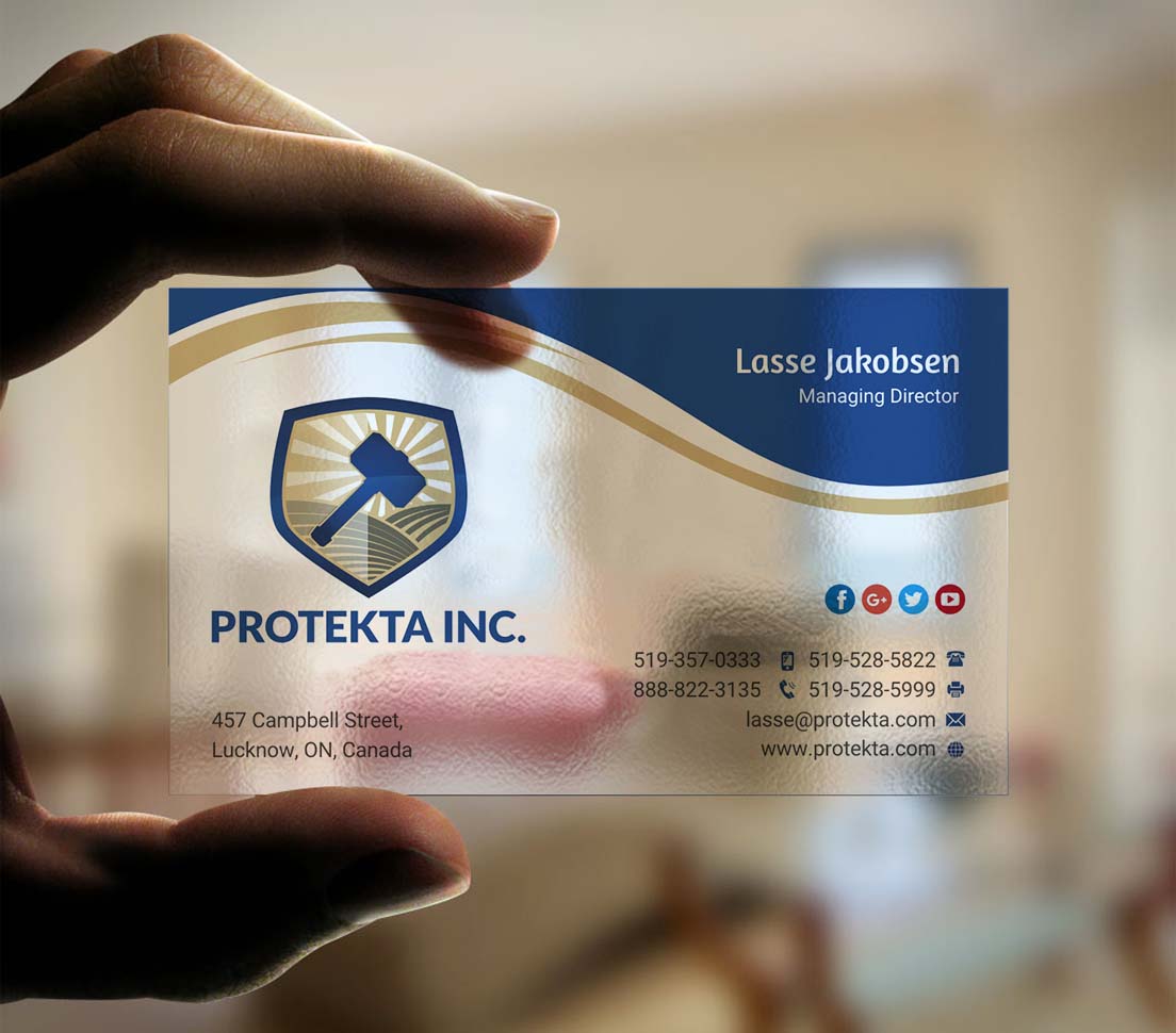 Business Card Design by INDIAN_Ashok for Protekta Inc. | Design #19164474