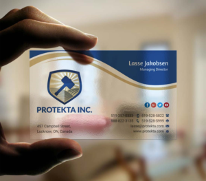 Business Card Design by INDIAN_Ashok for Protekta Inc. | Design: #19164474