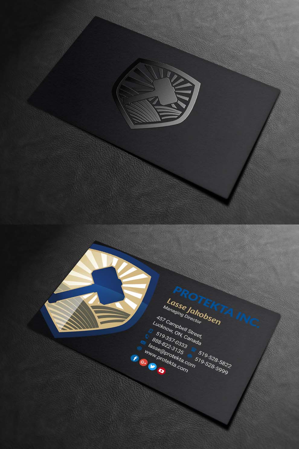 Business Card Design by INDIAN_Ashok for Protekta Inc. | Design #19164479