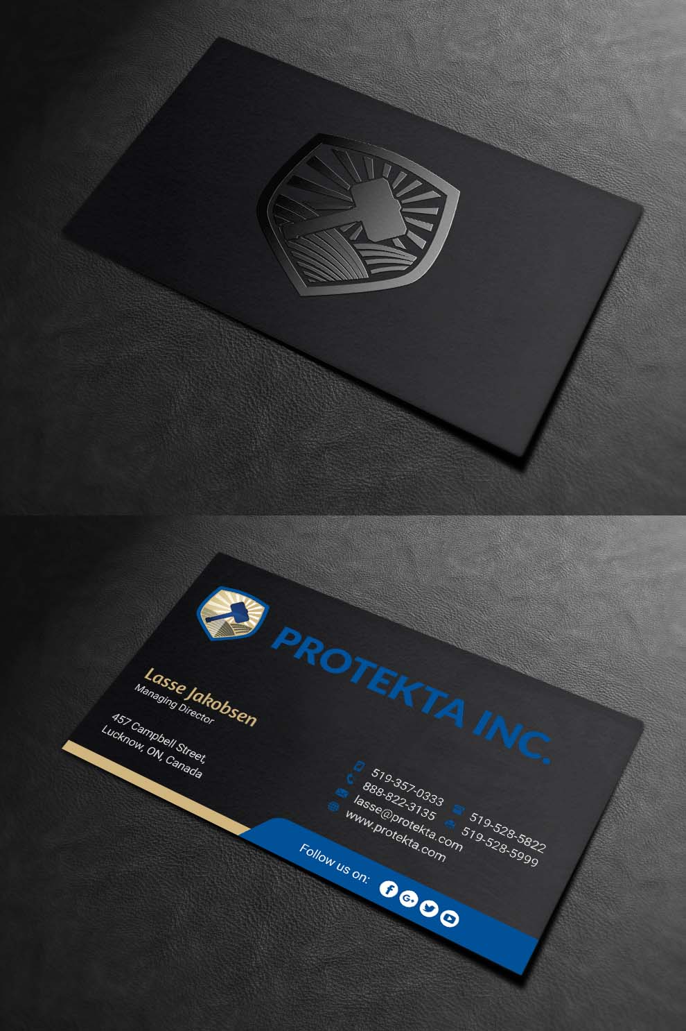 Business Card Design by INDIAN_Ashok for Protekta Inc. | Design #19164490