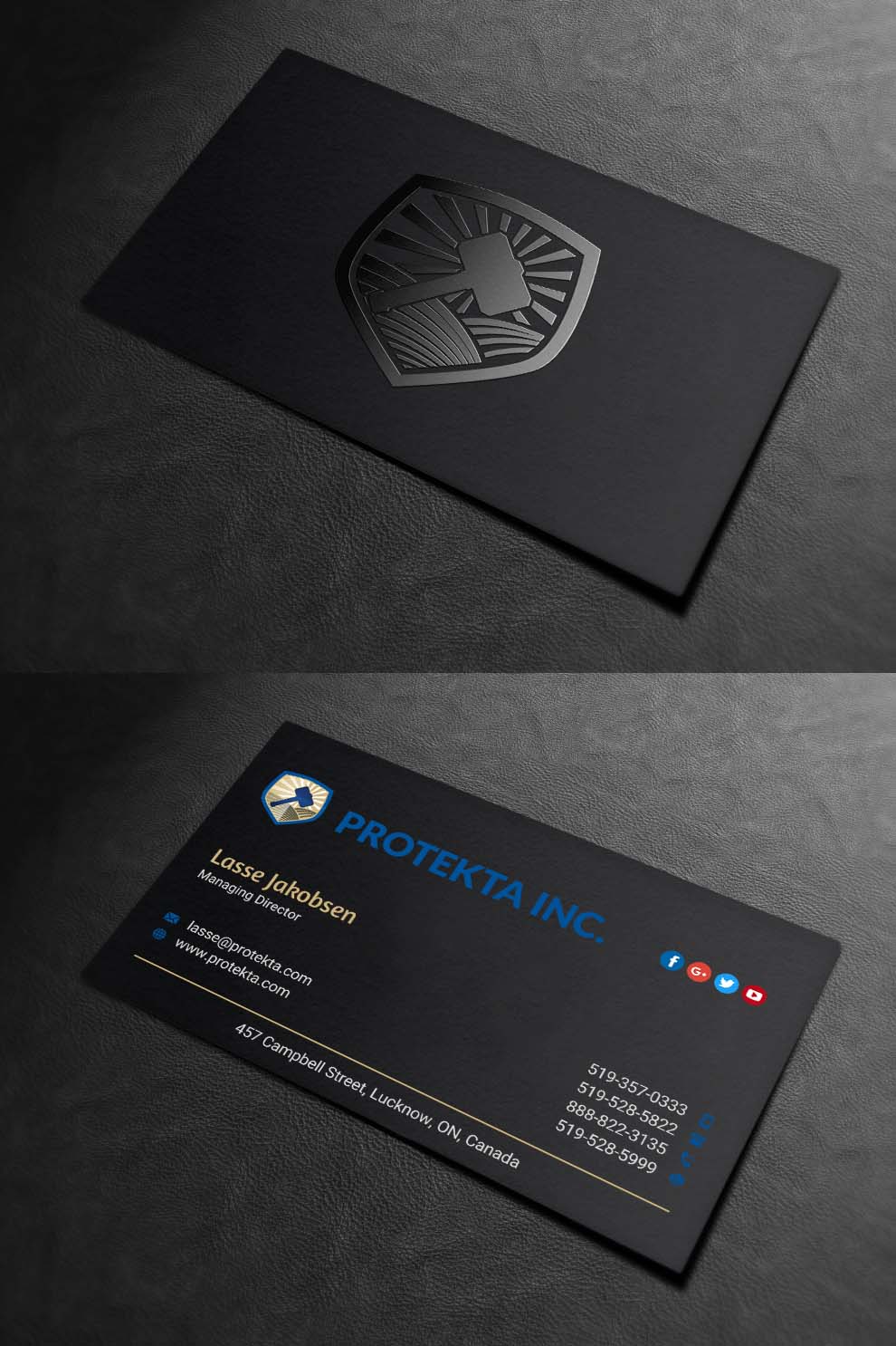 Business Card Design by INDIAN_Ashok for Protekta Inc. | Design #19164493
