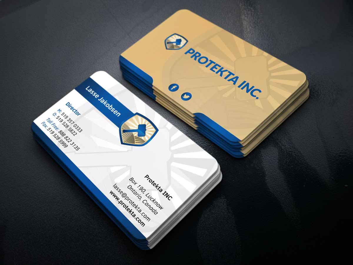 Business Card Design by JK18 for Protekta Inc. | Design #19165670