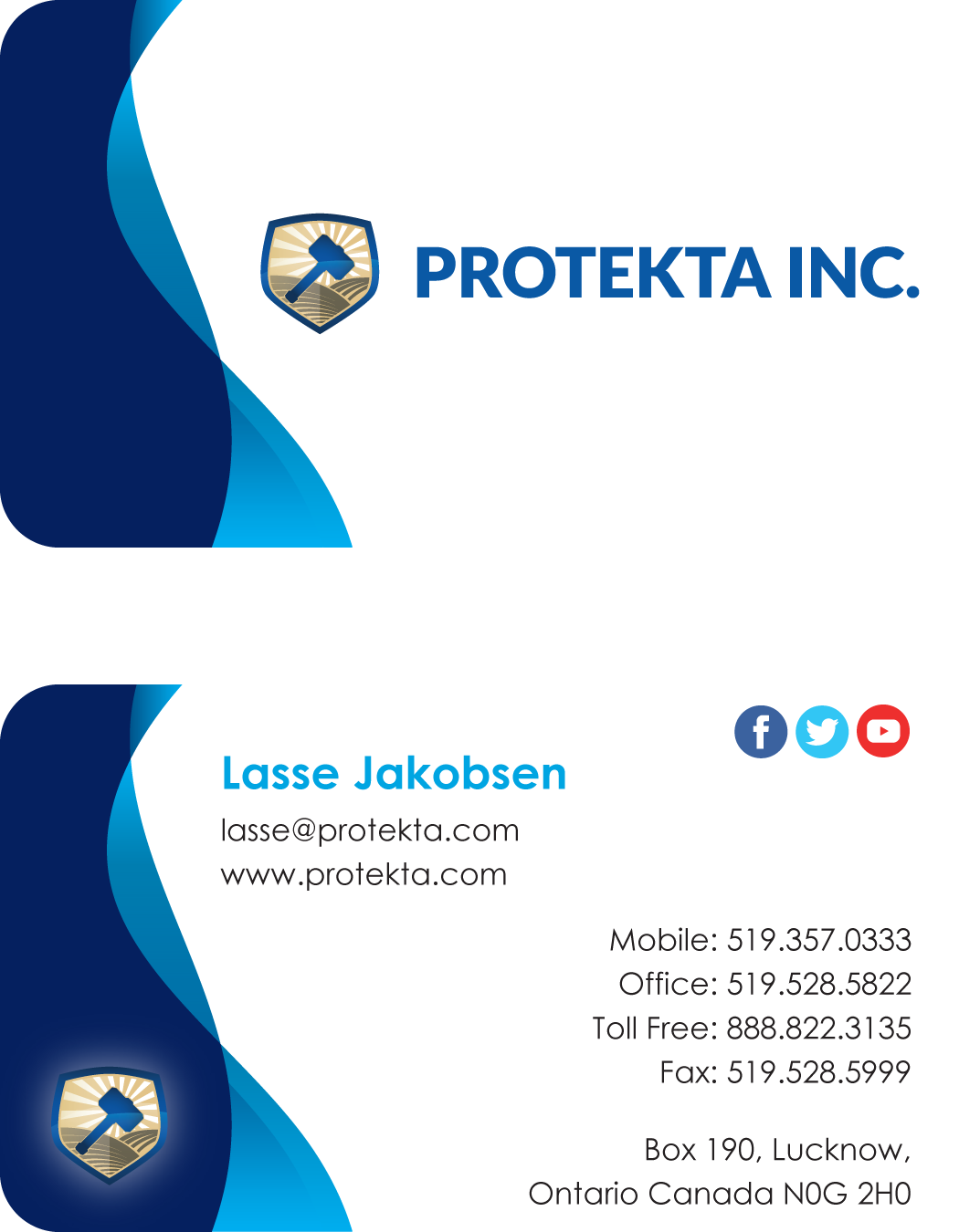 Business Card Design by Rohan Ghorpade for Protekta Inc. | Design #19176767