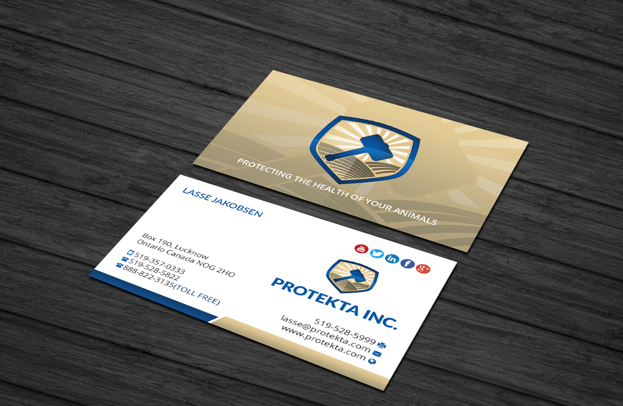 Business Card Design by Creations Box 2015 for Protekta Inc. | Design #19182085