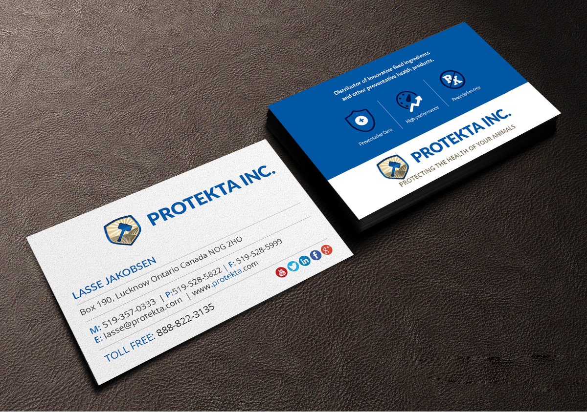 Business Card Design by Creations Box 2015 for Protekta Inc. | Design #19182086