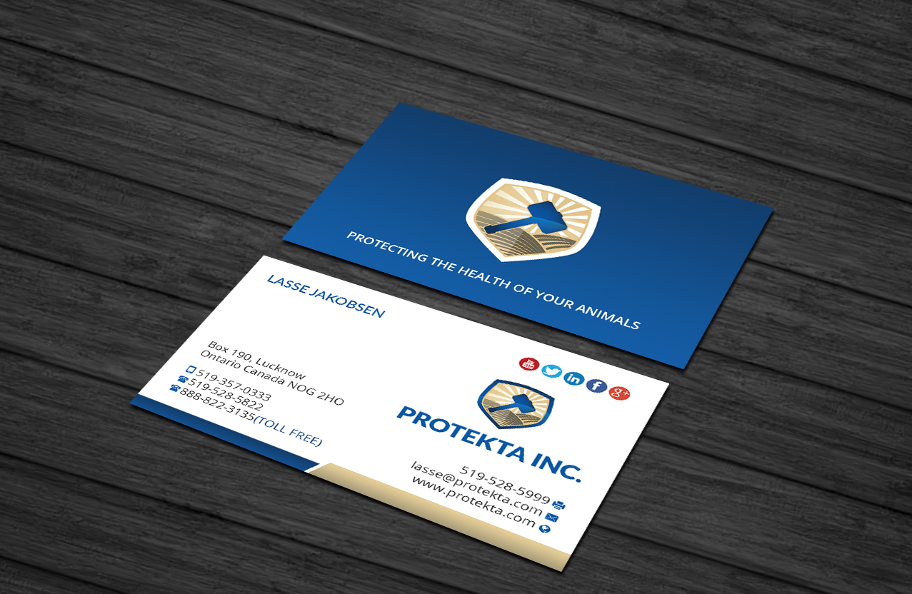 Business Card Design by Creations Box 2015 for Protekta Inc. | Design #19182087