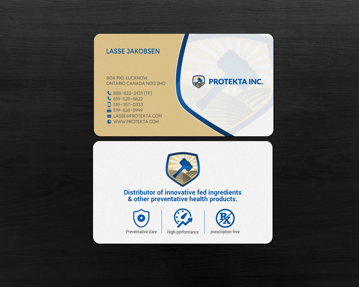 Visitenkarten-Design von chandrayaan.creative für Protekta Inc. | Design #19177011