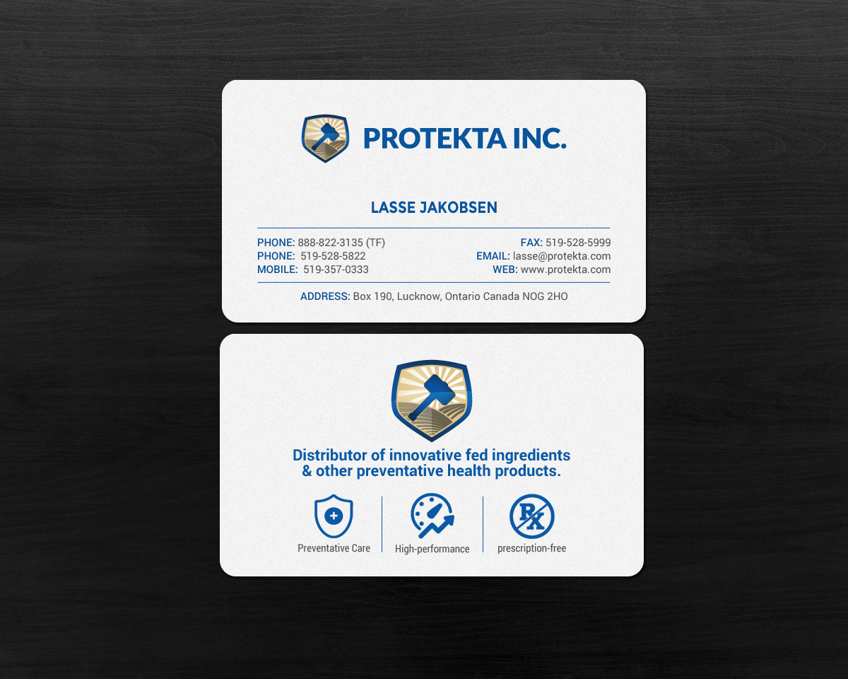 Visitenkarten-Design von chandrayaan.creative für Protekta Inc. | Design #19177017