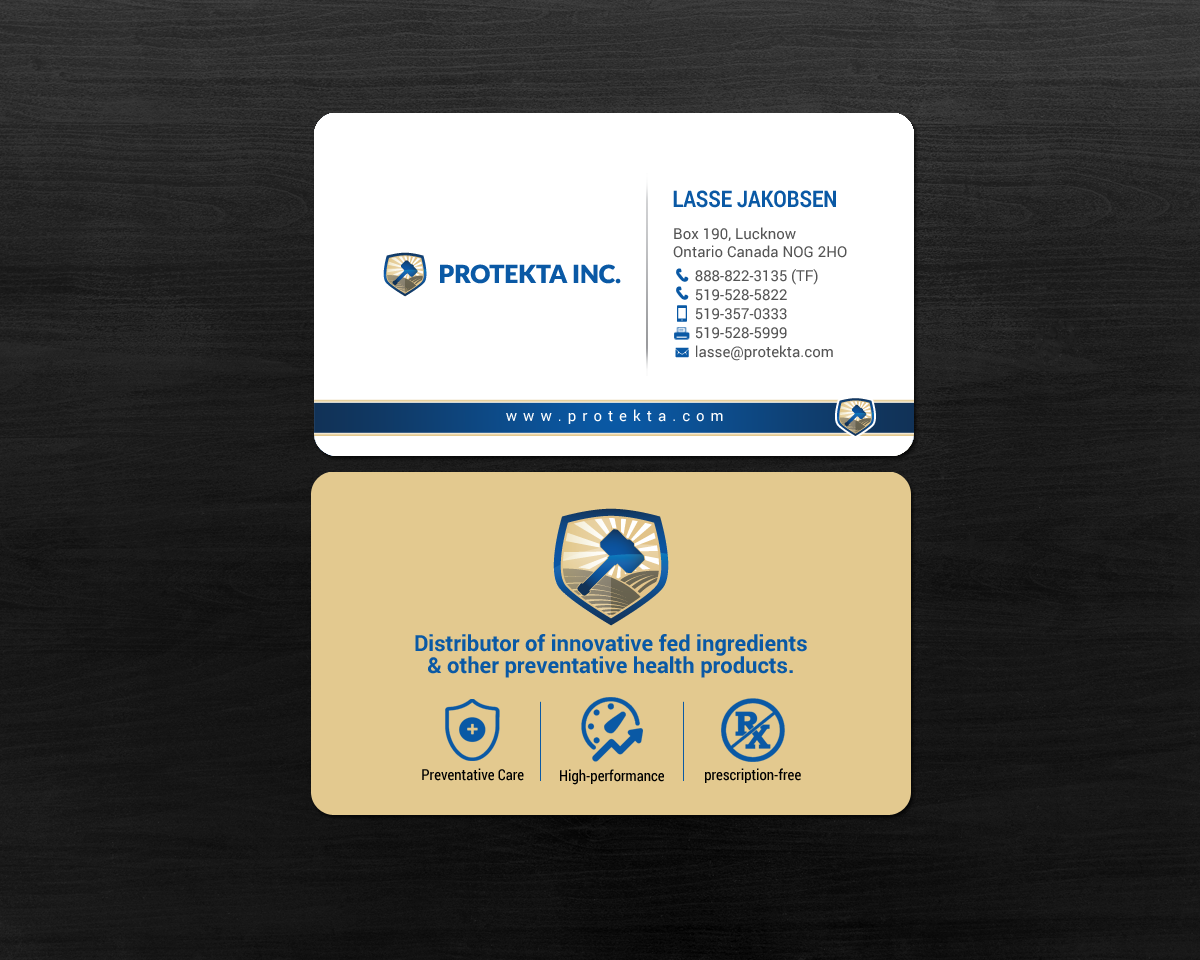 Business Card Design by chandrayaan.creative for Protekta Inc. | Design #19180775