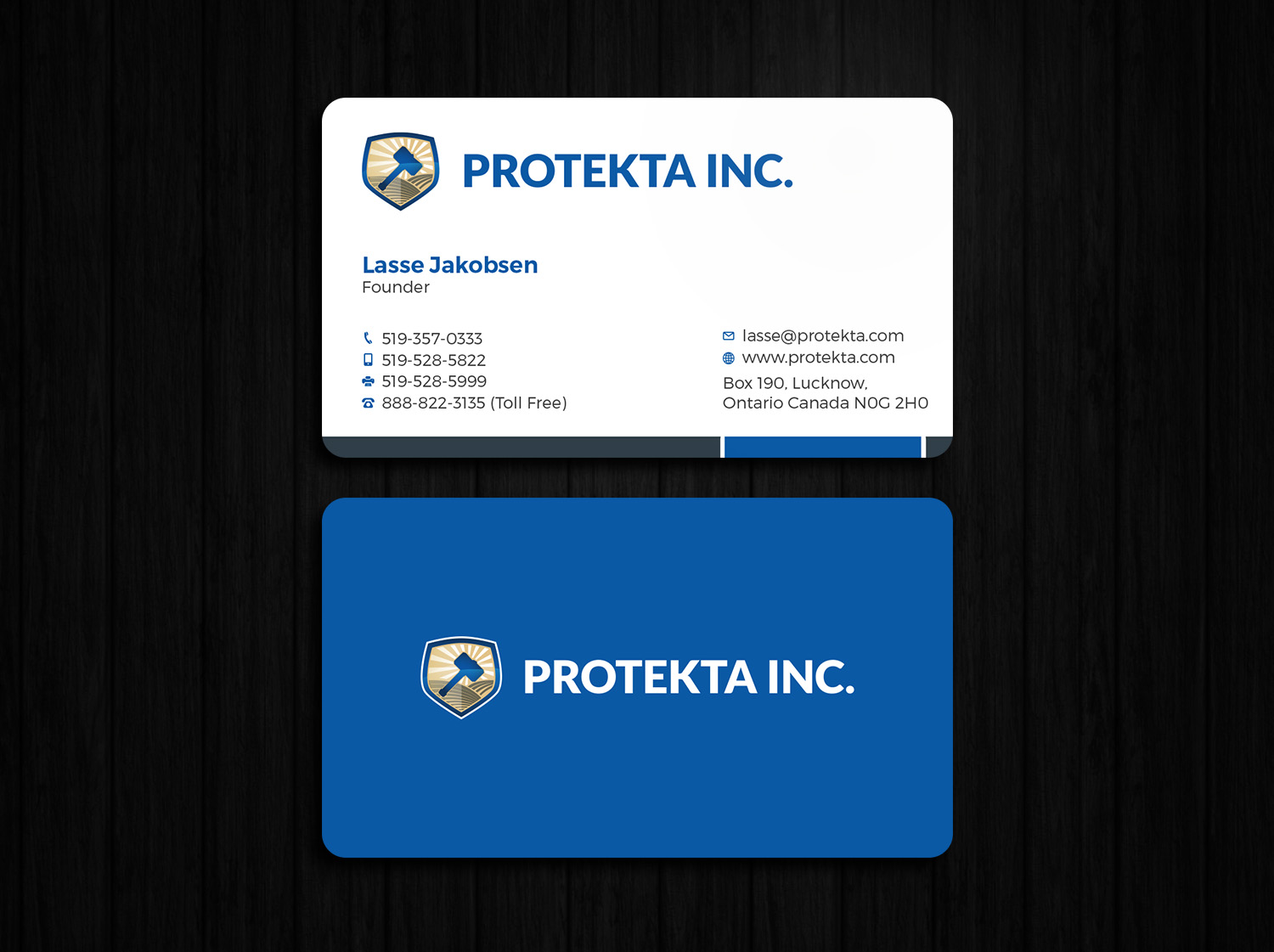 Business Card Design by Tripti Ranjan Gain for Protekta Inc. | Design #19170102
