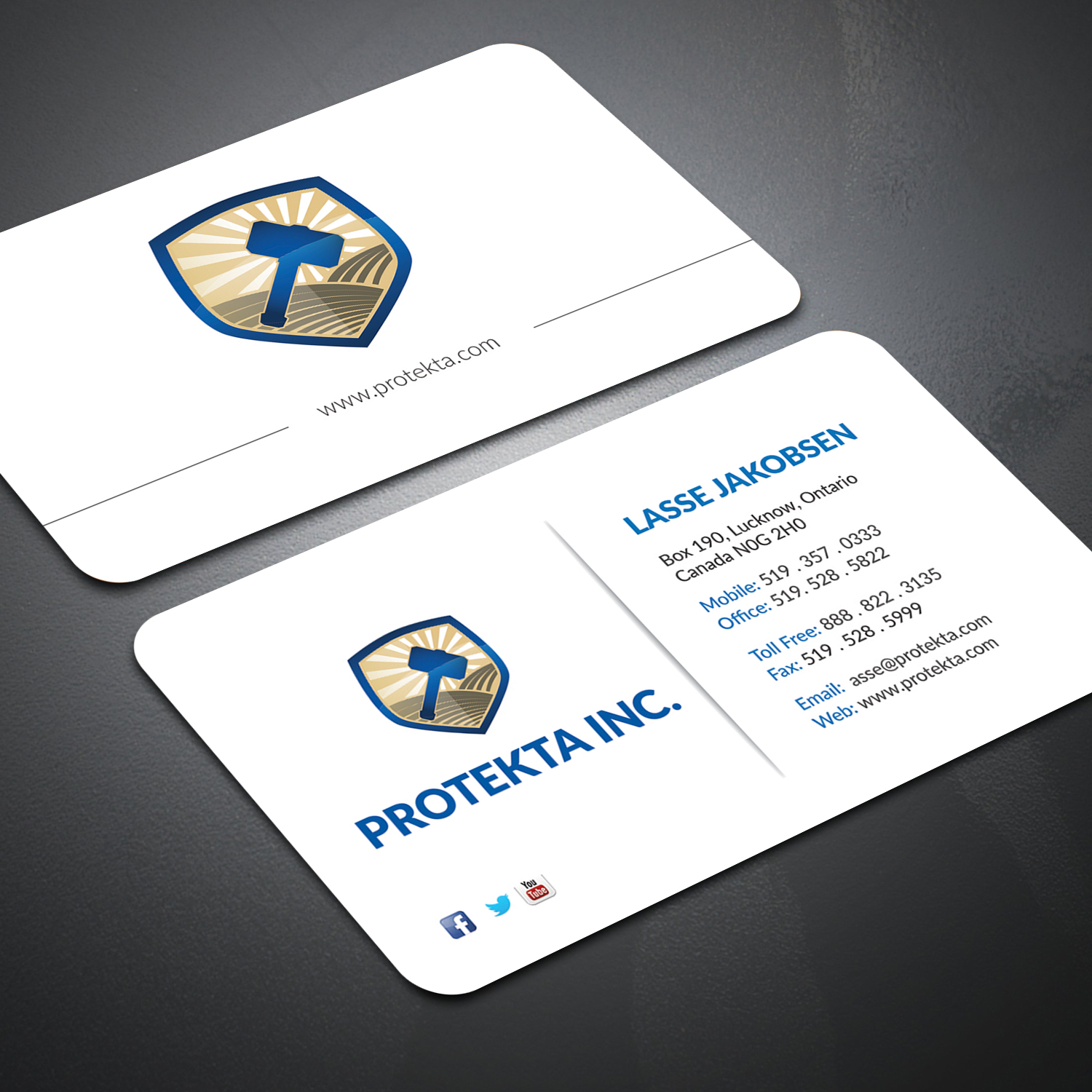 Design de Carte de Visite par Mishuy pour Protekta Inc. | Design #19162926