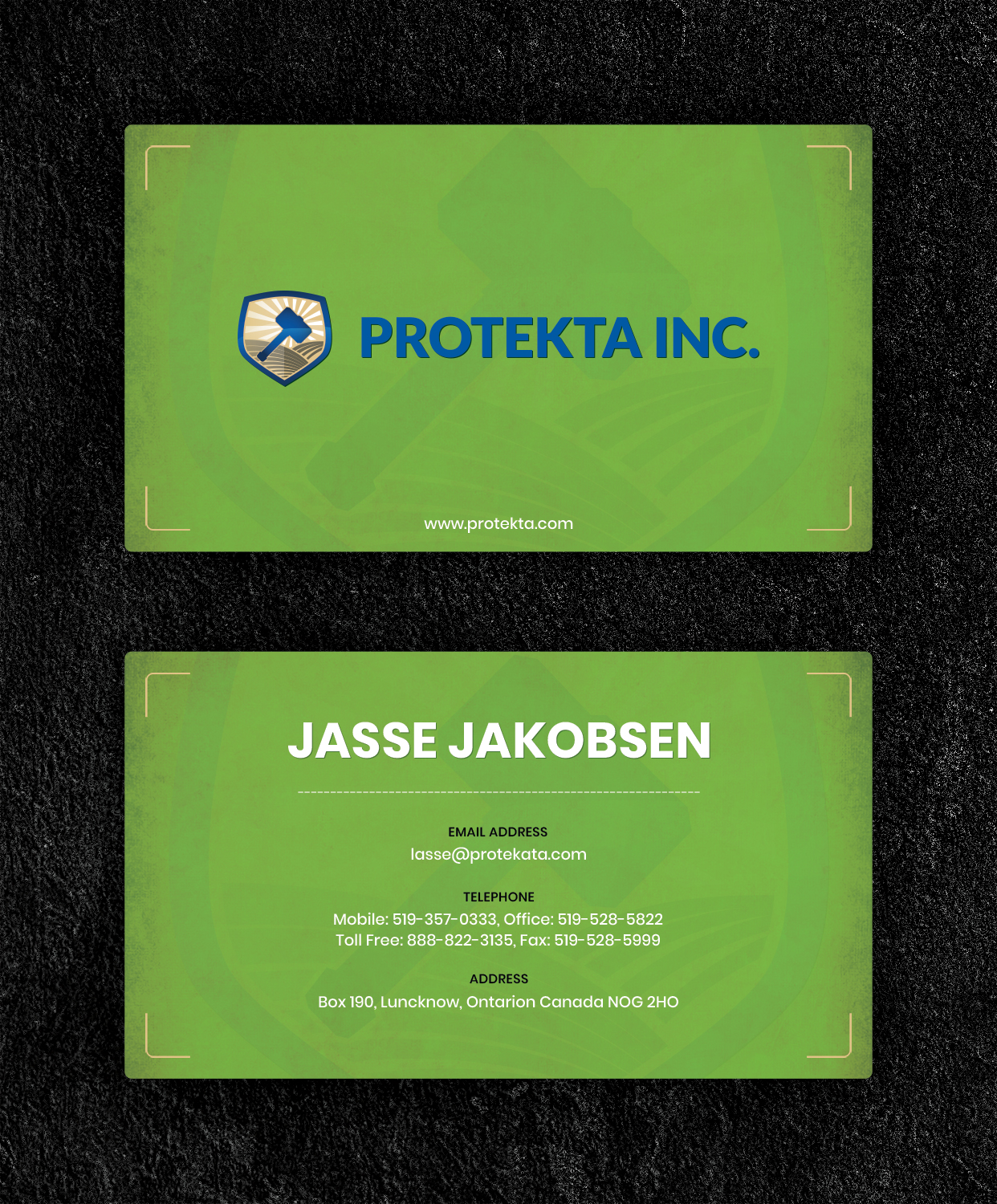 Business Card Design by JB Graphic Design for Protekta Inc. | Design #19164563