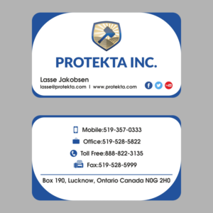 Business Card Design by JB Graphic Design for Protekta Inc. | Design: #19166845