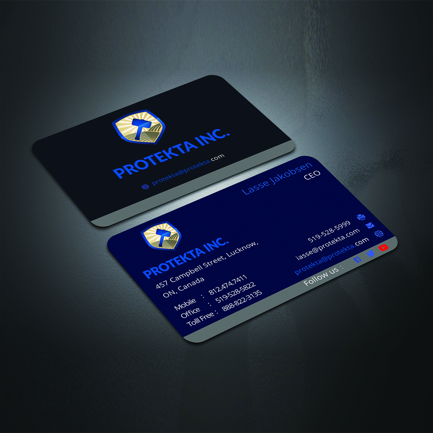 Business Card Design by hasan uzzal for Protekta Inc. | Design #19217008