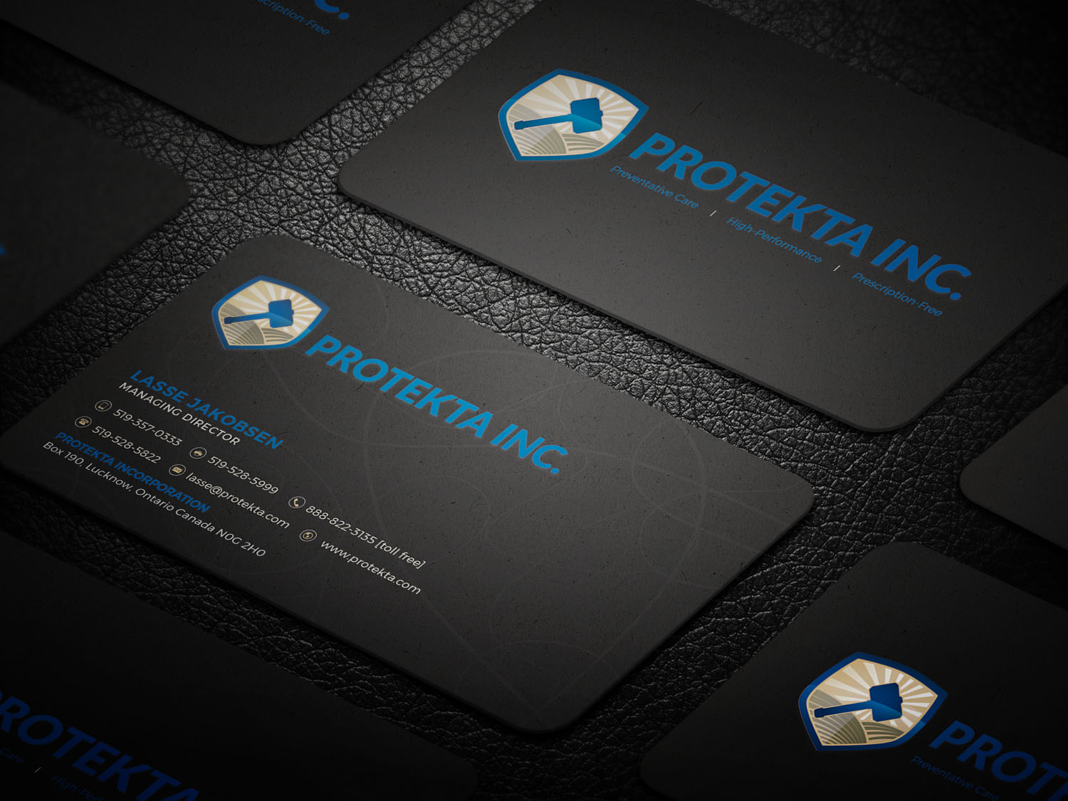 Visitenkarten-Design von SyncFuse™ Solutions für Protekta Inc. | Design #19173444