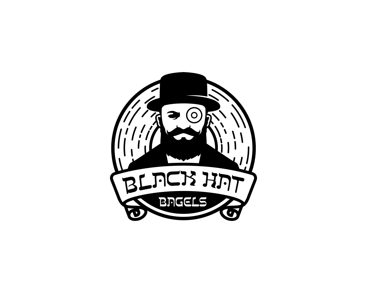 Logo Design by alpino for Black Hat Bagels | Design #19170464