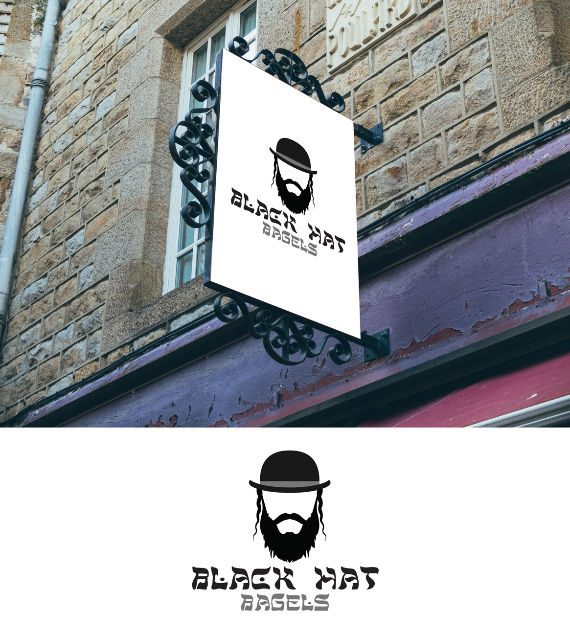 Logo Design by Impressive Solutions for Black Hat Bagels | Design #19154269