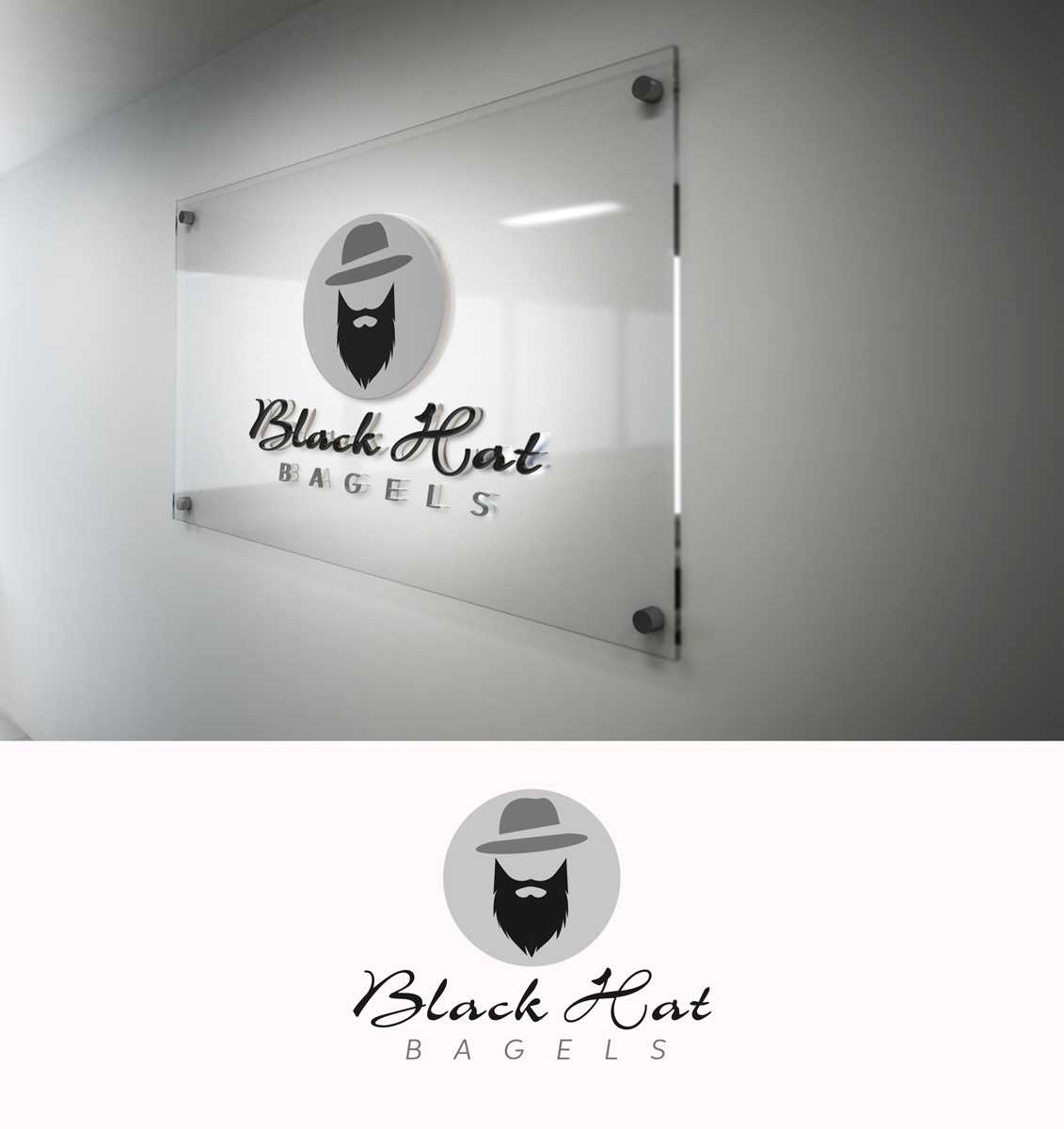 Logo Design by Impressive Sol for Black Hat Bagels | Design #19163465
