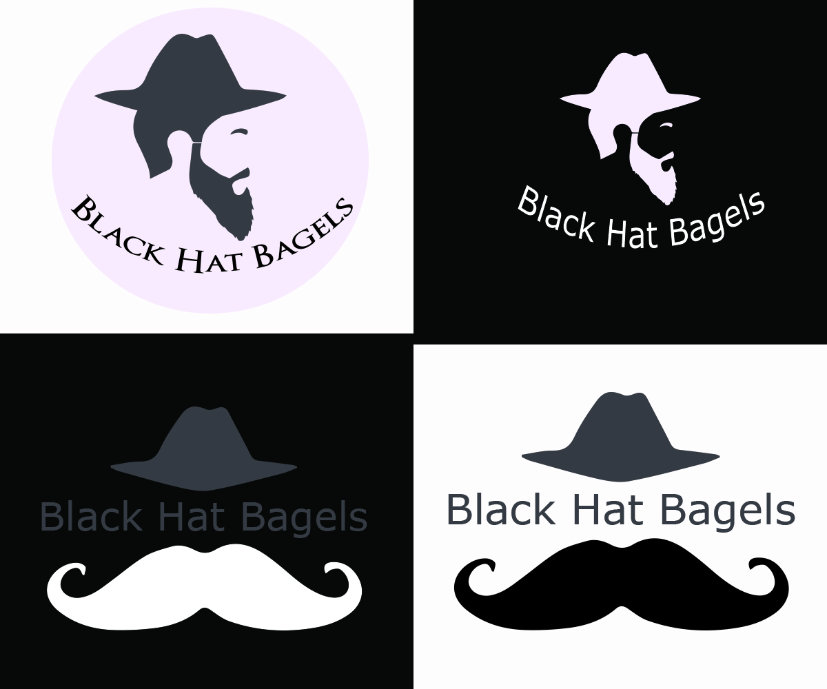 Logo Design by Kanta Chimrani for Black Hat Bagels | Design #19166461