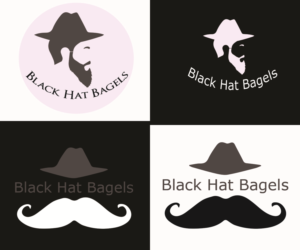 Logo Design by Kanta Chimrani for Black Hat Bagels | Design: #19166461