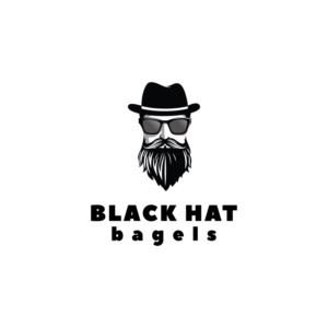 Diseño de Logo por **INCREDIBLEDESIGNERS** para Black Hat Bagels | Diseño #19157618