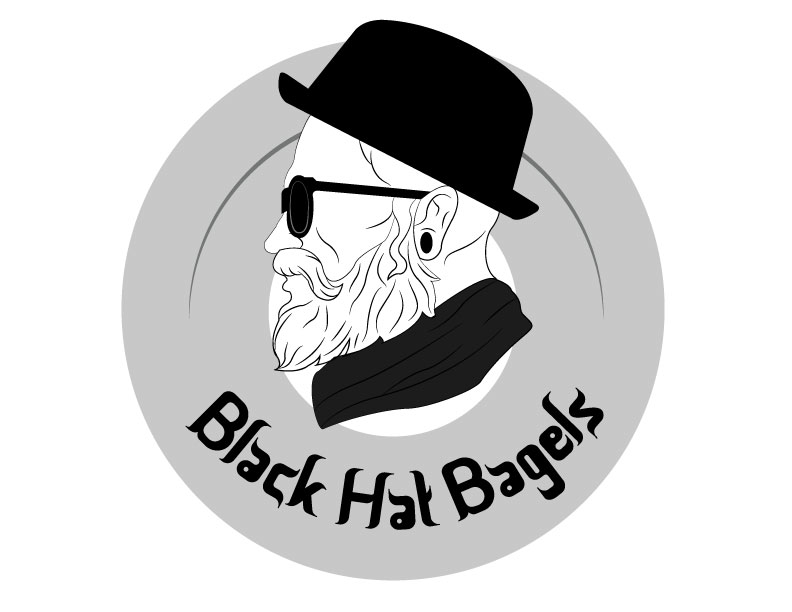 Logo Design by potoko for Black Hat Bagels | Design #19167713
