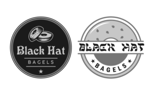 Diseño de Logo por ilovedesign1 para Black Hat Bagels | Diseño #19157374