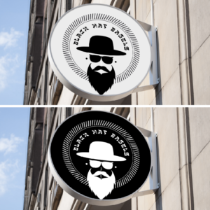 Logo Design by Smedt for Black Hat Bagels | Design: #19169211