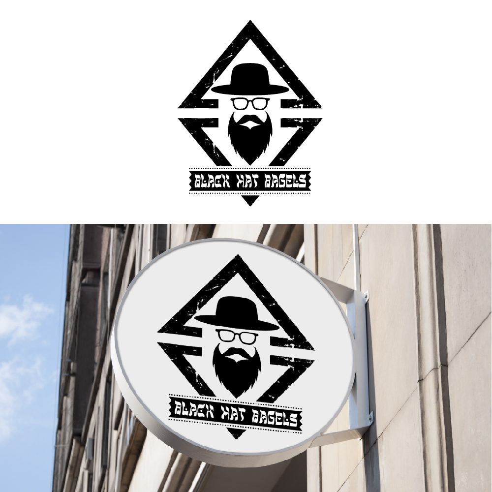 Logo Design by Smedt for Black Hat Bagels | Design #19177910