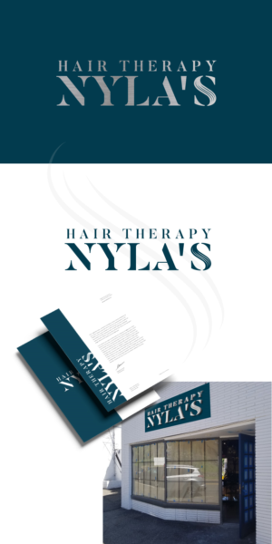 NYLA'S HAIR THERAPY | Logo Design by Veronica Dan