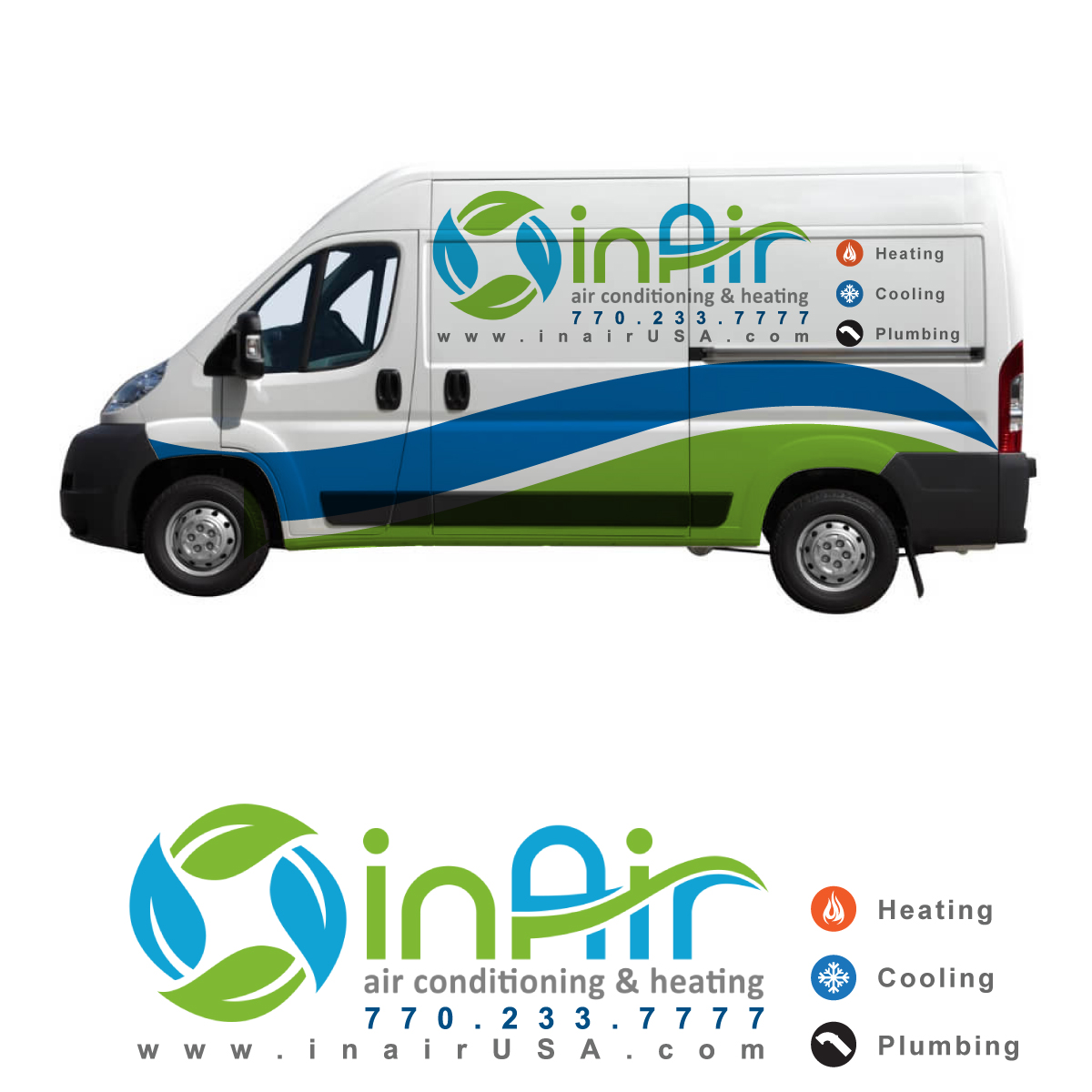 Car Wrap-Design von creative.bugs für inAir Heating & Air, LLC | Design #19155283