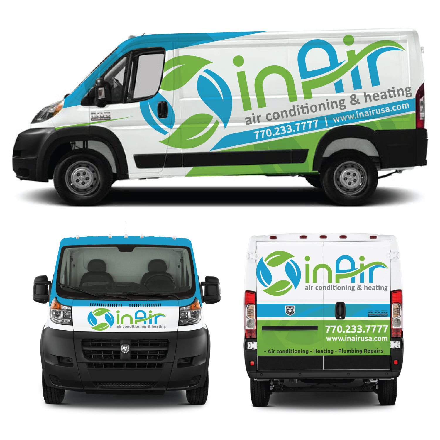 Car Wrap-Design von Yoga Tri für inAir Heating & Air, LLC | Design #19238450