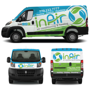 Heating, Cooling, Plumbing. 770.233.7777 www.inairUSA.com | Design de Covering de Véhicule par Yoga Tri