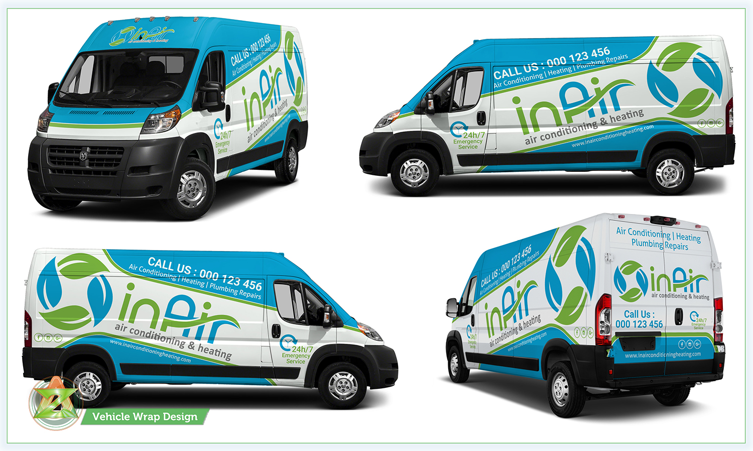 Car Wrap Design by Azhoeck for inAir Heating & Air, LLC | Design #19247660