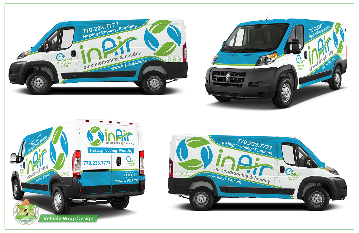 Car Wrap-Design von Azhoeck für inAir Heating & Air, LLC | Design #19258605