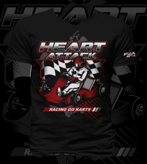 T-shirt designs for heart attack racing Go-karts | T-shirt Design by Bayu_susilo
