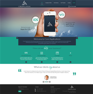 Web Design by looptriks for Core Applications | Design: #2870867