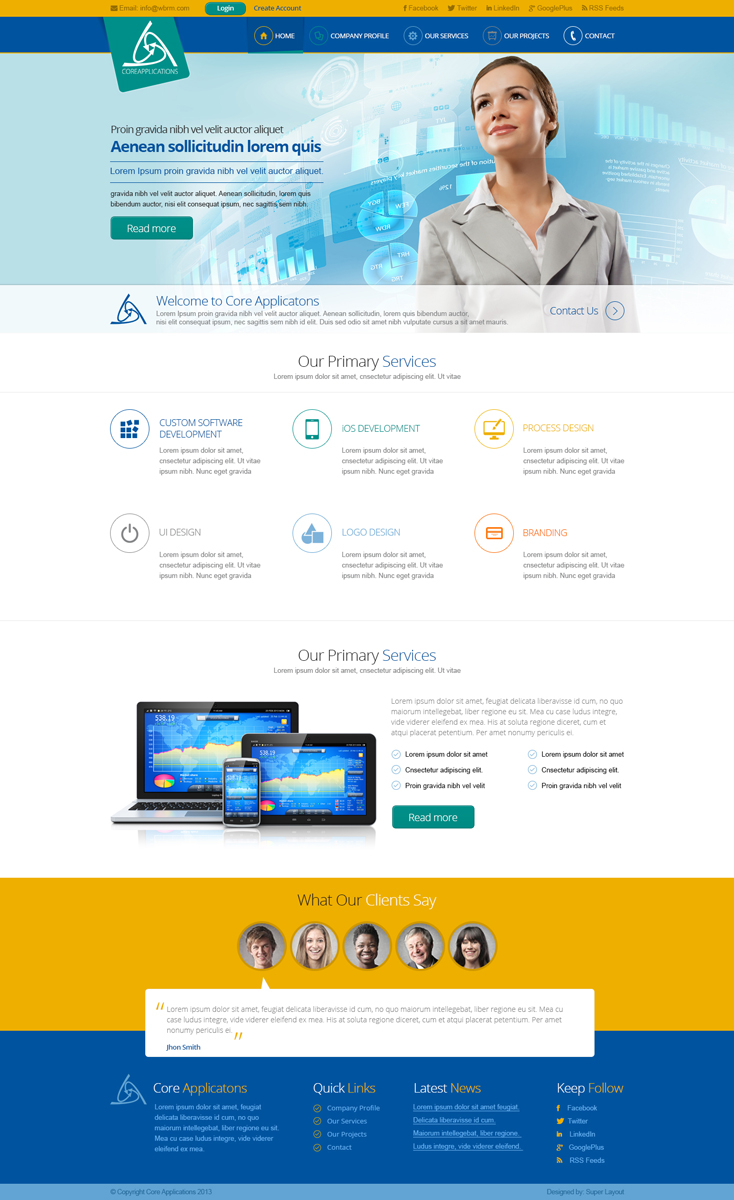 Web Design by SuperLayout for Core Applications | Design #2877635