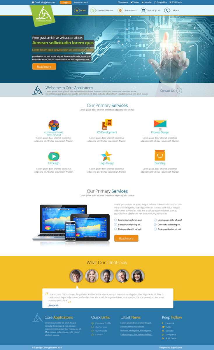 Web Design by SuperLayout for Core Applications | Design #2877642