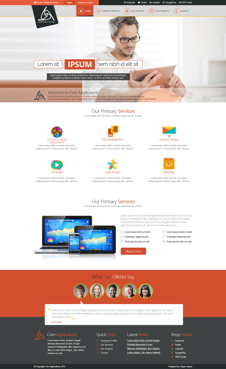 Web Design par SuperLayout pour Core Applications | Design #2877644