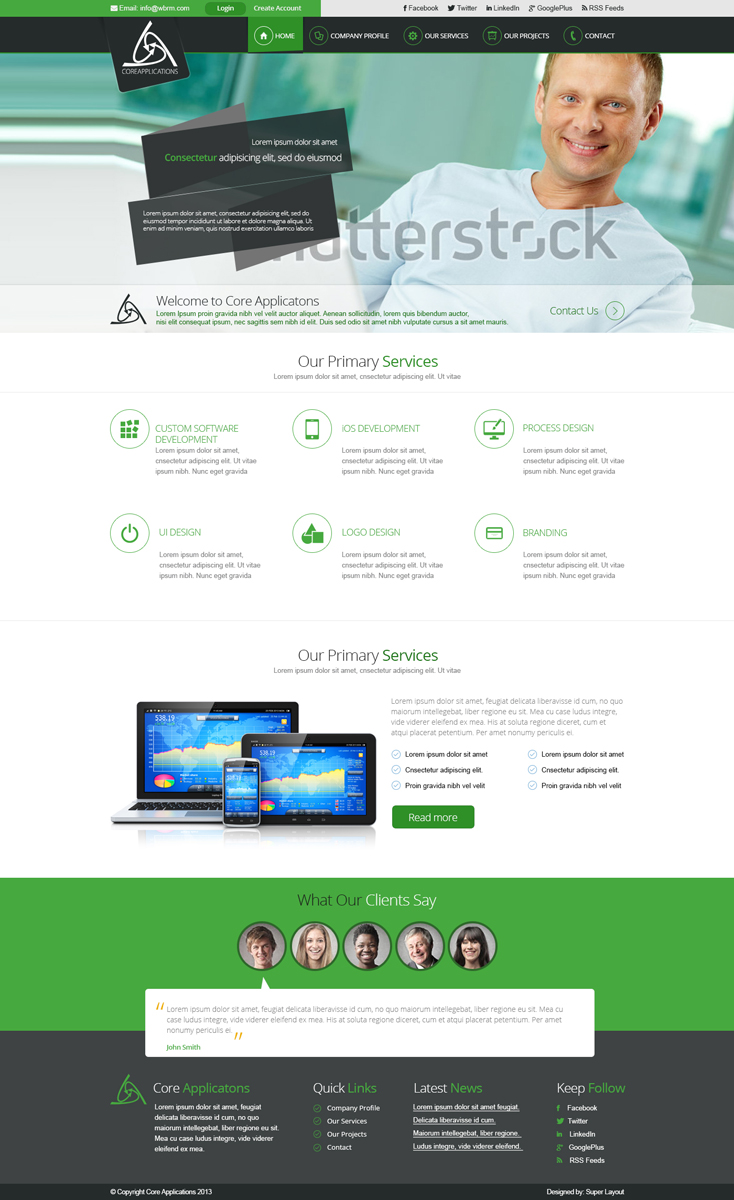 Web Design by SuperLayout for Core Applications | Design #2877646