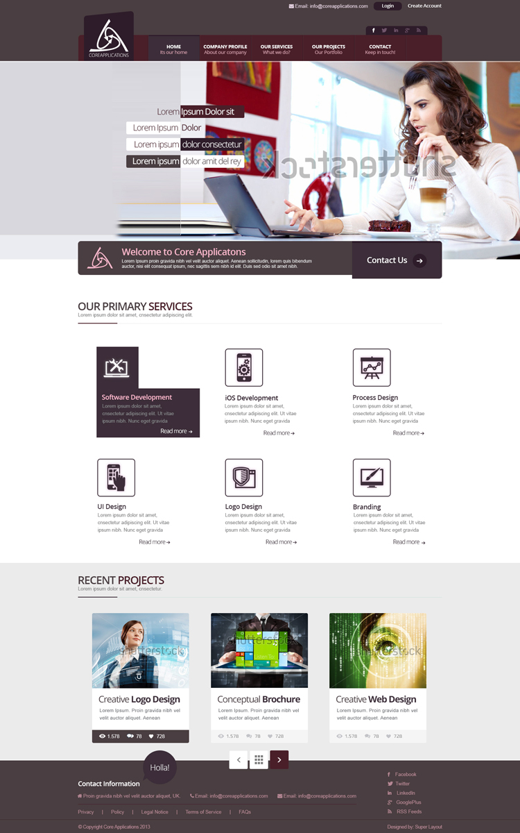 Web Design by SuperLayout for Core Applications | Design #2877845