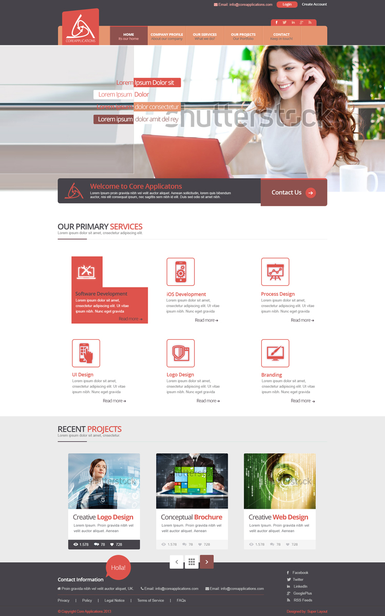Web Design by SuperLayout for Core Applications | Design #2877847