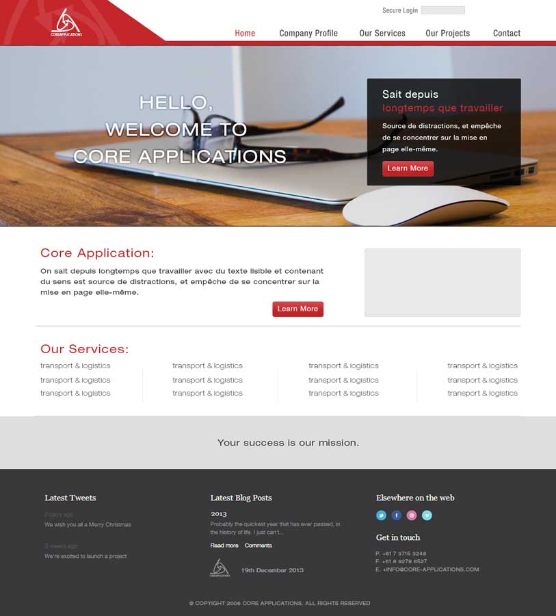 Web Design by Ding for Core Applications | Design #2866156