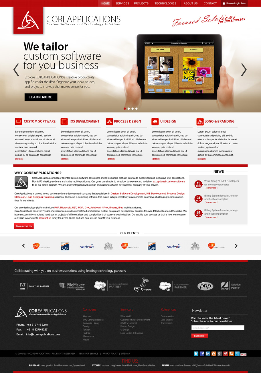 Web Design par NABS DESIGN pour Core Applications | Design #2897439