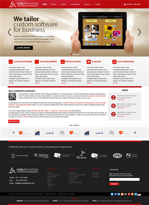 Web Design by NABS DESIGN for Core Applications | Design: #2897448