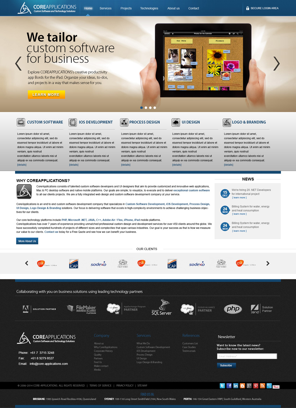 Web Design by NABS DESIGN for Core Applications | Design #2897450